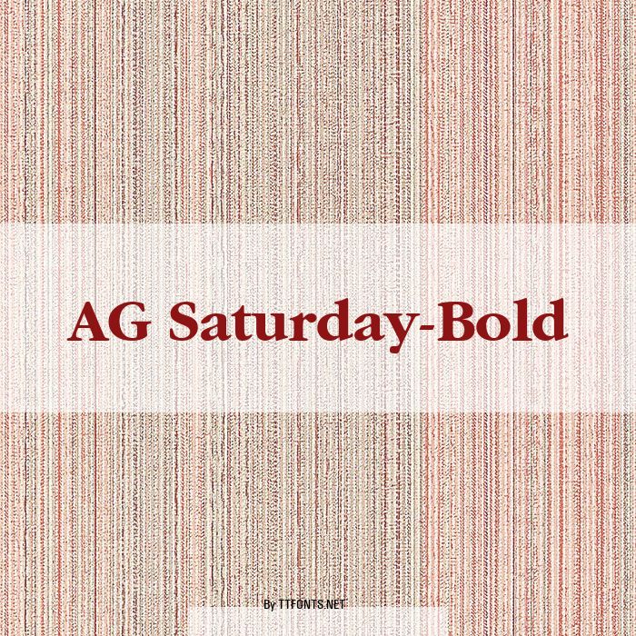 AG Saturday-Bold example